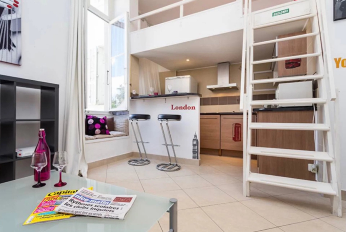Studio avec mezzanine CIMIEZ prox fac de medecine, sciences